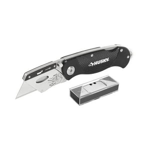 Husky - Cuchillo Plegable Metalico Negro + 10 Repuestos 108011