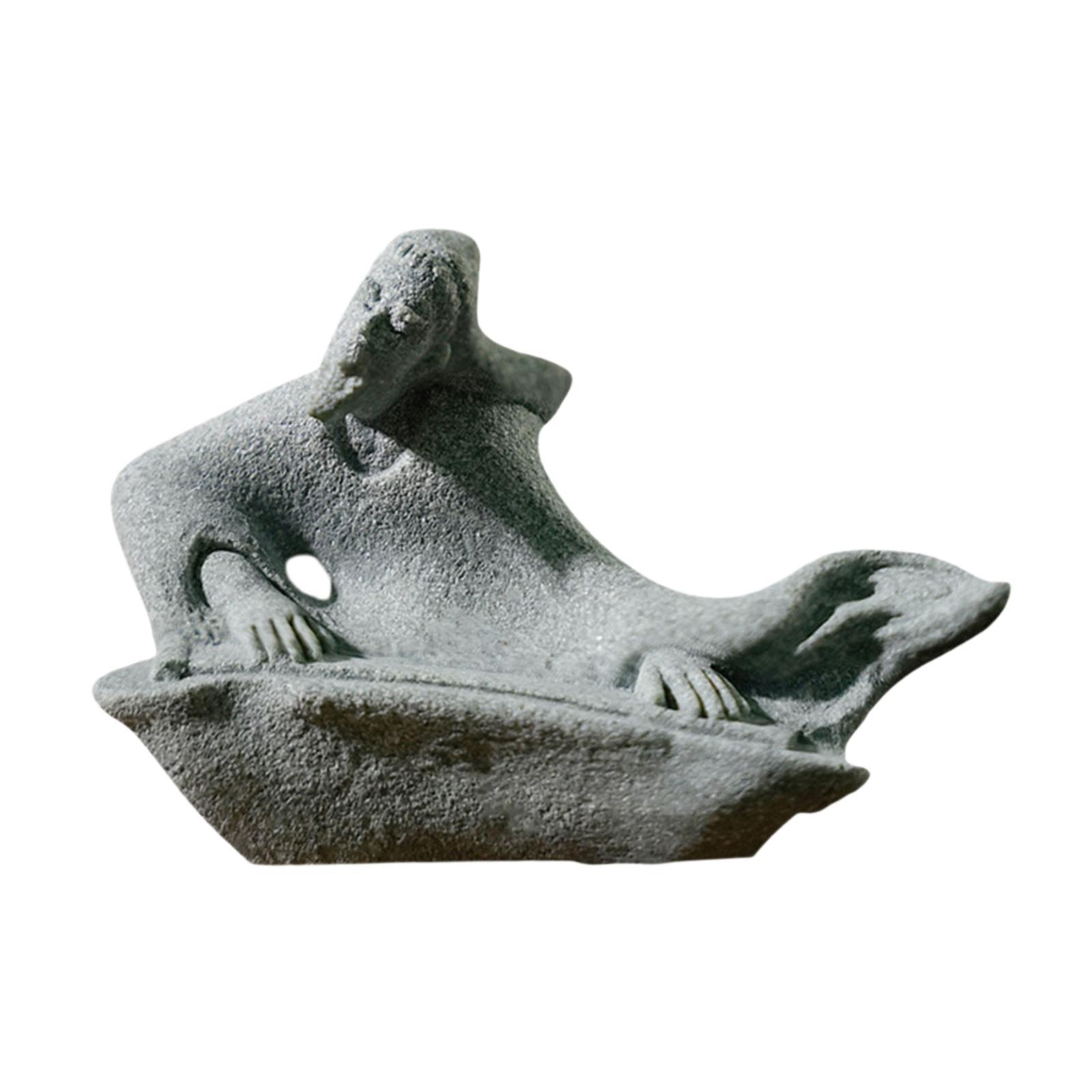 Ioensy - Figura China Antigua, Estatua, Obra De Arte, Decoración De Acuario, Decoración De Fondo, Anciano Con Cítara