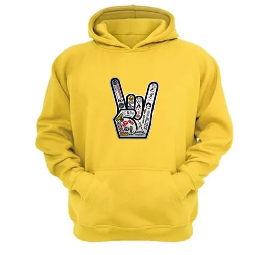 Genérico - Polerón Canguro Rock Amarillo Talla Xl Unisex