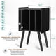 thumbnail image 3 of Soporte para tocadiscos 2BHOME de madera LP con 4 gabinetes negros, 3 of 7