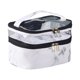 thumbnail image 4 of Bolsa De Cosméticos De Doble Capa, Bolsa De Cosméticos De Viaje Para Vacaciones Al Aire Libre, Color Blanco, 4 of 5