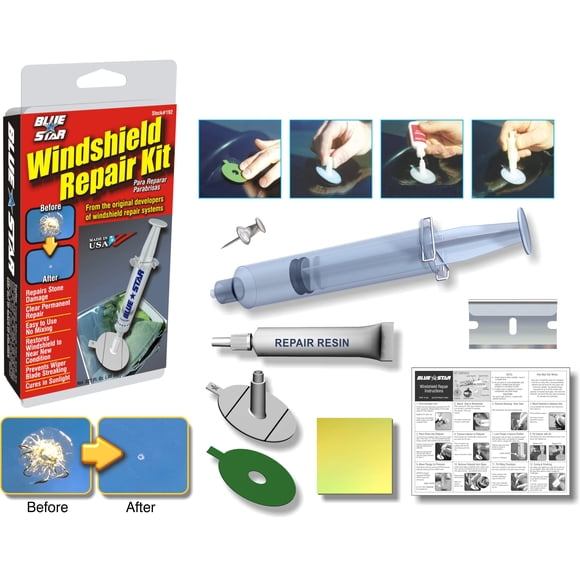Kit de reparación de parabrisas Blue Star resina 0,8 ml