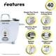 thumbnail image 2 of Aroma Housewares Select Arrocera y Calentador de Acero Inoxidable con Olla Interior sin Revestimiento, 6 Tazas (cocidas), 2 of 3