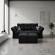 thumbnail image 1 of Living Horizonte 3 cuerpos + 2 pouf Tela Negro, 1 of 3