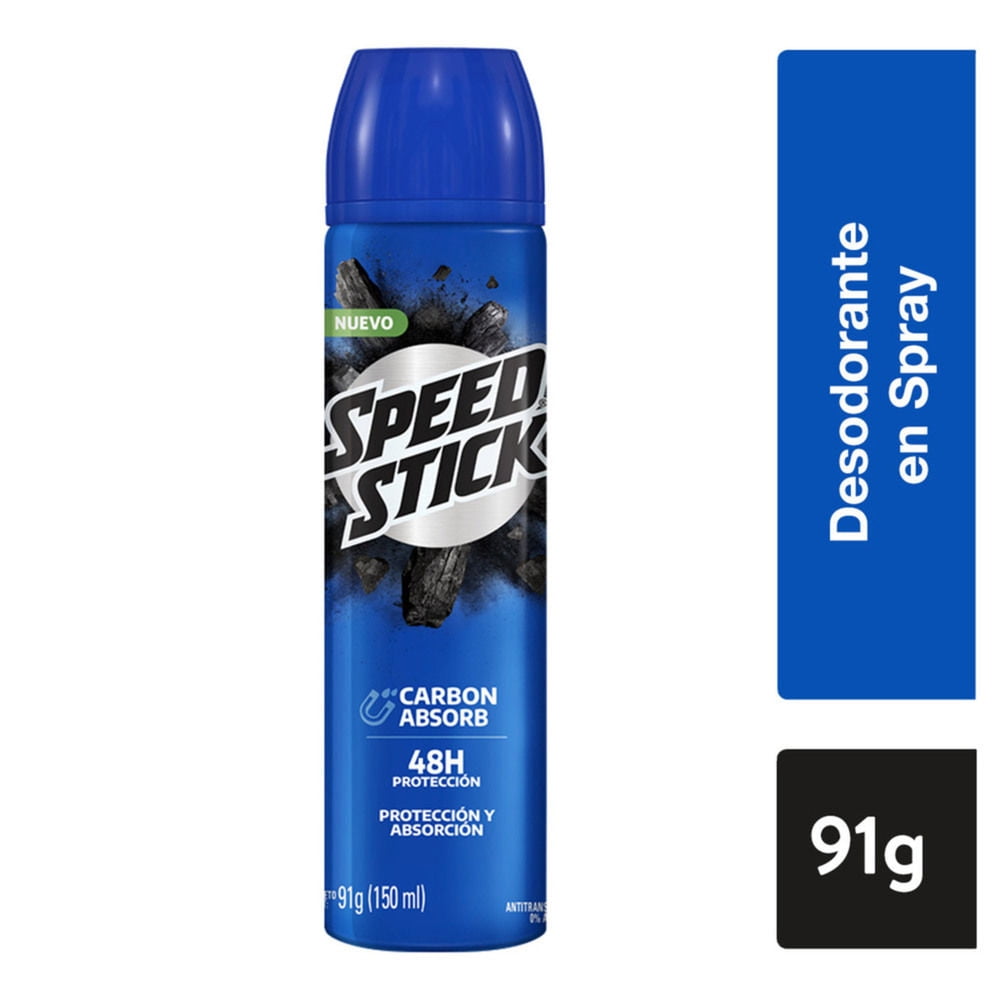 Desodorante Spray Carbon Absorbente 91 g Speed Stick