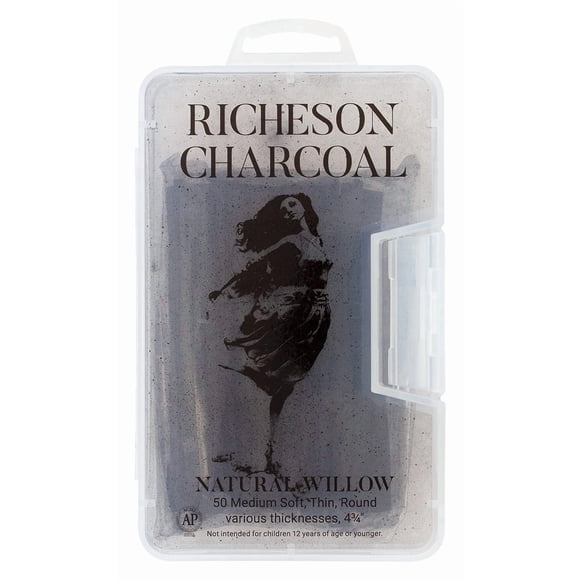 Paquete de 50 barras de carbón natural de sauce Yarka Jack Richeson
