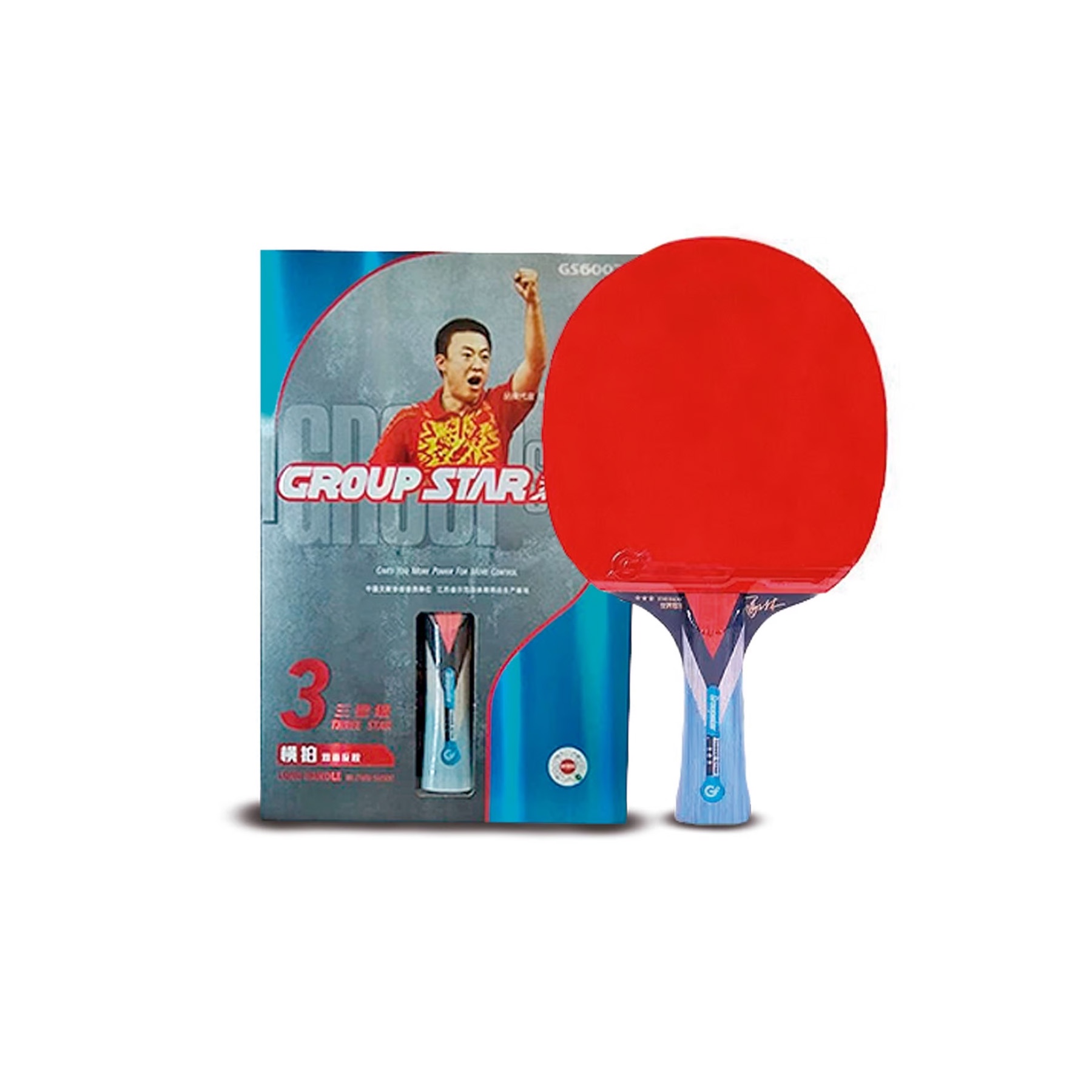 Genérico - Paleta Ping Pong Groupstar 3 Estrellas Mango Largo - Gs6003A