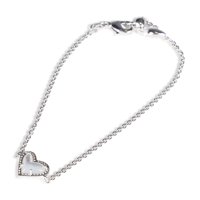 Pulsera Kendra Scott Ari Heart Rodiada Nácar Marfil