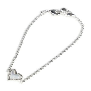 Pulsera Kendra Scott Ari Heart Rodiada Nácar Marfil
