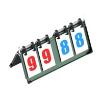 Magideal - Marcón Deportivo, Tablero De Puntuación De Números De Flip, Titular De La Mesa Impermeable De Puntaje De Puntaje De Puntaje Para La Mesa De Fútbol Ten Número De 4 Dígitos
