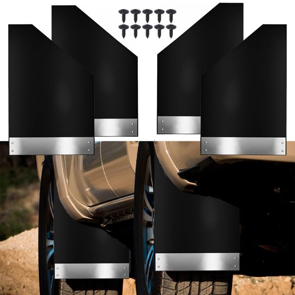 Defensas de barro Muamos 37 × 24 cm negras - Pack universal de 4