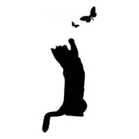 Rienda Libre Graphics - Decomural Cute Cat & Butterfly Ws-44137