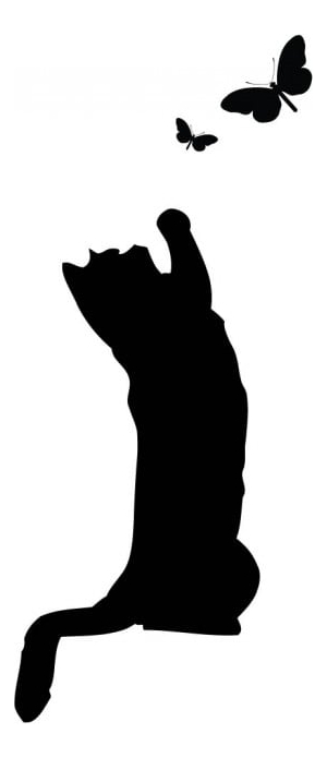 Rienda Libre Graphics - Decomural Cute Cat & Butterfly Ws-44137