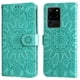 thumbnail image 1 of Funda tipo cartera FOXDOCK para Samsung Galaxy S20 Ultra , diseño girasol en relieve, cuero PU, cierre magnético, soporte y tarjetero, 1 of 5