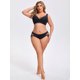 thumbnail image 2 of INSPIRE CHIC Bragas de Mujer con Lazo Lateral de Encaje Malla Transparente Ropa Interior de Tiro Bajo Calzoncillos Grandes Negros, 2 of 4