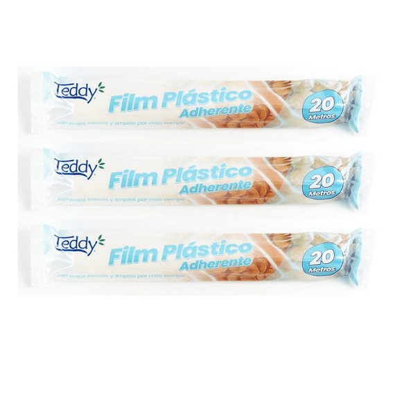 Film Plastico 20 metros Teddy 3 Unidades