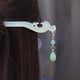 thumbnail image 1 of Vintage Chinese Style Cheongsam Hair Accessories: Handmade Hanfu Acetate Hairpin with Jade Flower Tassel, 1 of 5