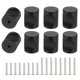 thumbnail image 1 of Uxell 8 piezas de perillas cilíndricas de aleación de aluminio, tirador de un solo agujero con tornillo, 20mm negro, 1 of 7