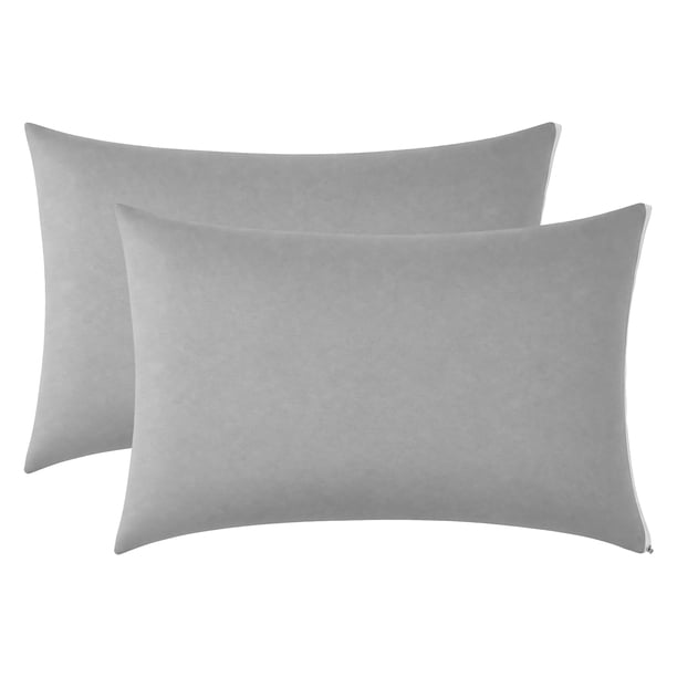 Protector de Almohada con Cremallera Tamaño Estándar REGALWOVEN (paquete de 2), Impermeable de Poliéster Delgado, Adecuado para Uso en Hogar y Hotel Gris Reina