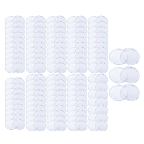 Magideal - 100 Cápsulas Para Monedas, Pantalla De 14 Mm, Sellado Fino, Caja De Contenedor De Monedas Forma Forma Forma Profesion, Uso Doméstico, Monedas