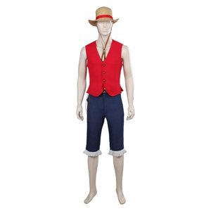 Genérico - Disfraz Monkey D Luffy + Sombrero Incluido - Disfraz One Piece