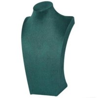 Ioensy - Terciopelo Collar Soporte Caballete Busto Titular Maniquí Cadena Display Organizador Verde 35Cm
