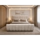 thumbnail image 4 of Cama Europea 2 Plazas Tapizada Felpa Base Dividida Doble Respaldo Crudo, 4 of 6