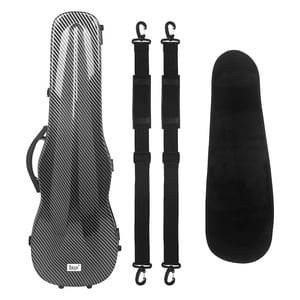 Magideal - Estuche De Violín De Tamaño Completo 4/4, Estuche De Transporte Portátil Profesional Ligero De Fibra De Carbono Con Higrómetro Para Regalo De Amantes Textura De Fibra De Carbono