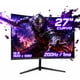 thumbnail image 1 of Monitor Gamer Curvo 27 Pulgadas Hosser Fhd 200hz Gaming Freesync 1ms Negro, 1 of 10