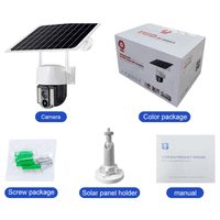 Genérico - Cámara De Seguridad Solar Smart Net V380 | Resolución Hd Blanco