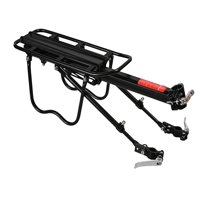 Magideal - Portaequipajes Trasero Para Bicicleta De Liberación Rápida Universal Para Bicicletas De Montaña Y Carretera Con Tira Reflectante De Gran Capacidad De