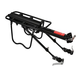 Magideal - Portaequipajes Trasero Para Bicicleta De Liberación Rápida Universal Para Bicicletas De Montaña Y Carretera Con Tira Reflectante De Gran Capacidad De