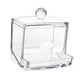 thumbnail image 4 of Caja de Almacenamiento de Bastoncillos de Algodón Acrílico, Transparente con Tapa, Portátil, Estuche Organizador , Contenedor Cosmético para M, 4 of 5
