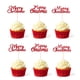 thumbnail image 1 of Gexolenu Merry Christmas para cupcakes, 36 unidades, purpurina roja, 1 of 4