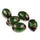 thumbnail image 3 of Phenovo 5 Piezas Ovaladas De Murano Hecho A Mano Los Granos De Arena De Oro De La Joyería Making-verde, 3 of 3