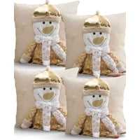 Genérico - Pack De 4 Fundas De Cojin Para Navidad 3D B20