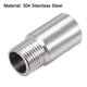 thumbnail image 4 of Uxcell Brazo de Extensión para Cabezal de Ducha Acero Inoxidable Longitud de Rosca Conector de Tubería Fundida 50mm, 4 of 7