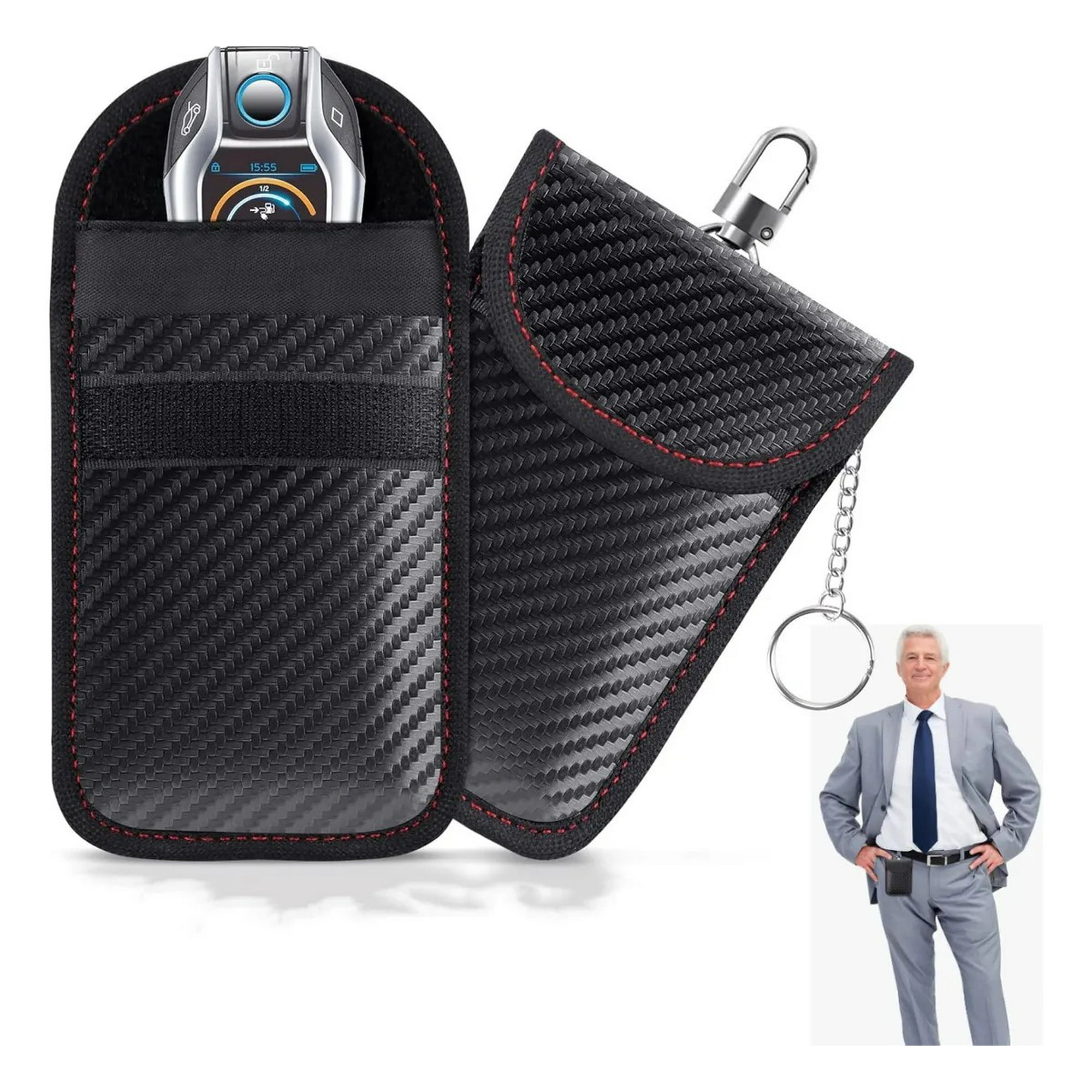 Genérica - 2pcs Protector Faraday Para Llaves Coche,bolsa Bloqueo Rfid