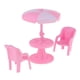 thumbnail image 1 of Juego de sillas de mesa de té de jardín de muebles de casa de mu?ecas 1/12 con paraguas, 1 of 5
