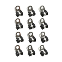 Ioensy - 12X Abrazaderas De Cable 3/16 Motocicleta Bicicletas Abrazadera De Tubo De Freno Clips P Forrados De Goma