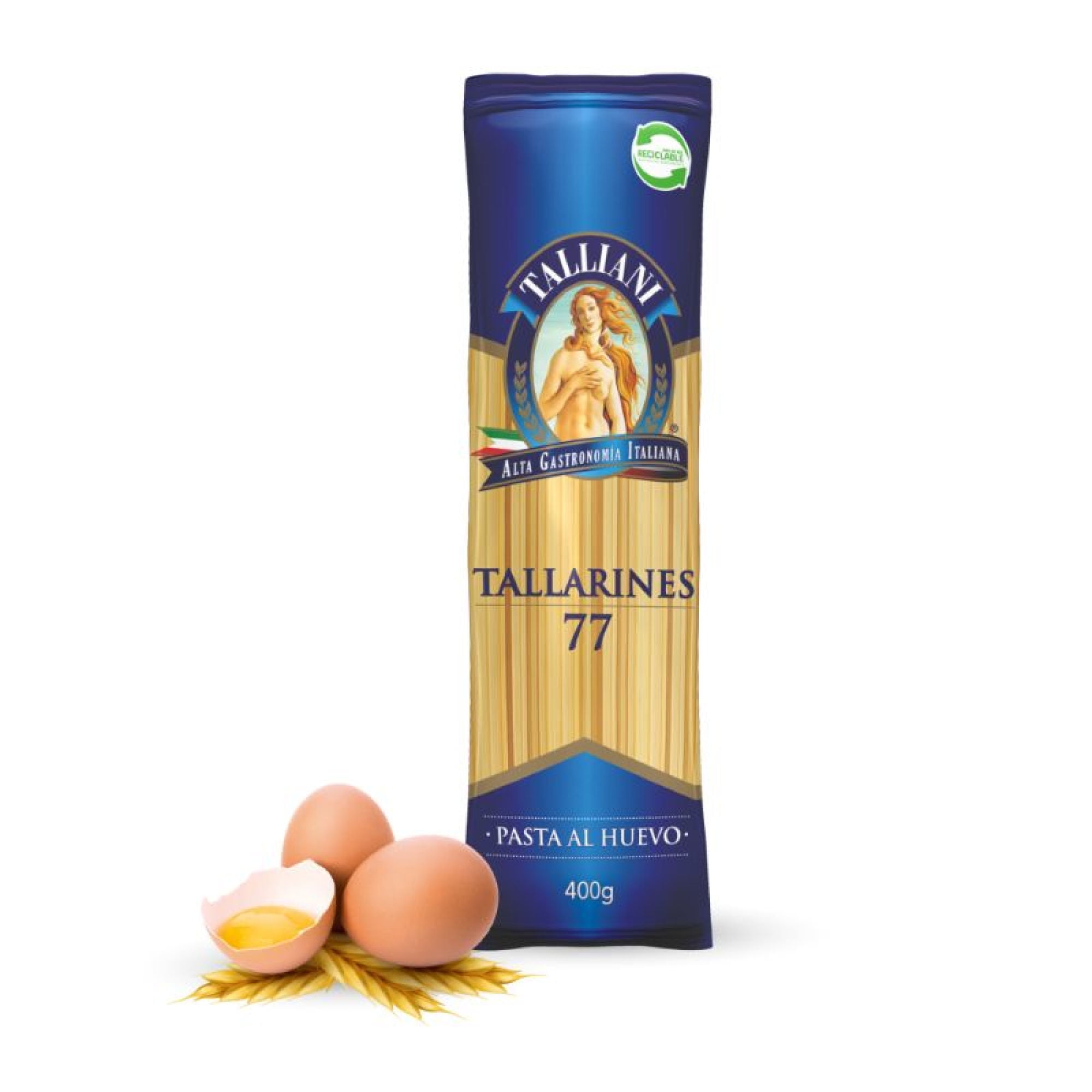 Fideo Pasta Al Huevo Tallarines N°77 Bolsa 400 g Talliani