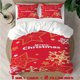 thumbnail image 1 of 3pcs Christmas Card Printed Bedding Set Duvet Cover and Pillowcases, 1 of 5