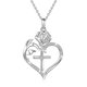 thumbnail image 1 of Collar con colgante de corazón de plata de ley, 1 of 5