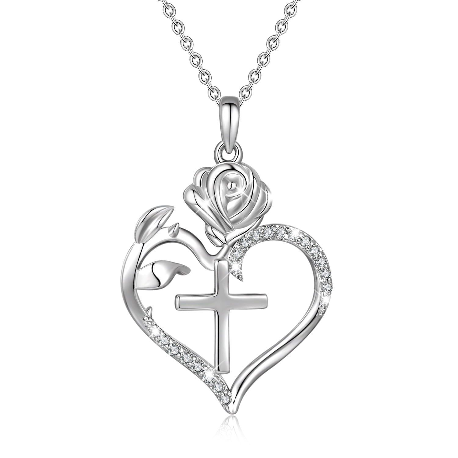 Heshpaws - Collar Con Colgante De Corazón De Plata De Ley