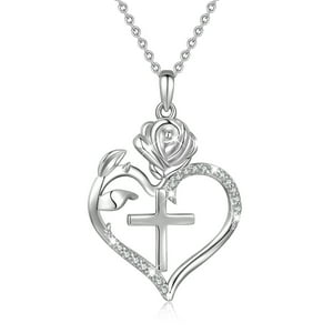 Heshpaws - Collar Con Colgante De Corazón De Plata De Ley