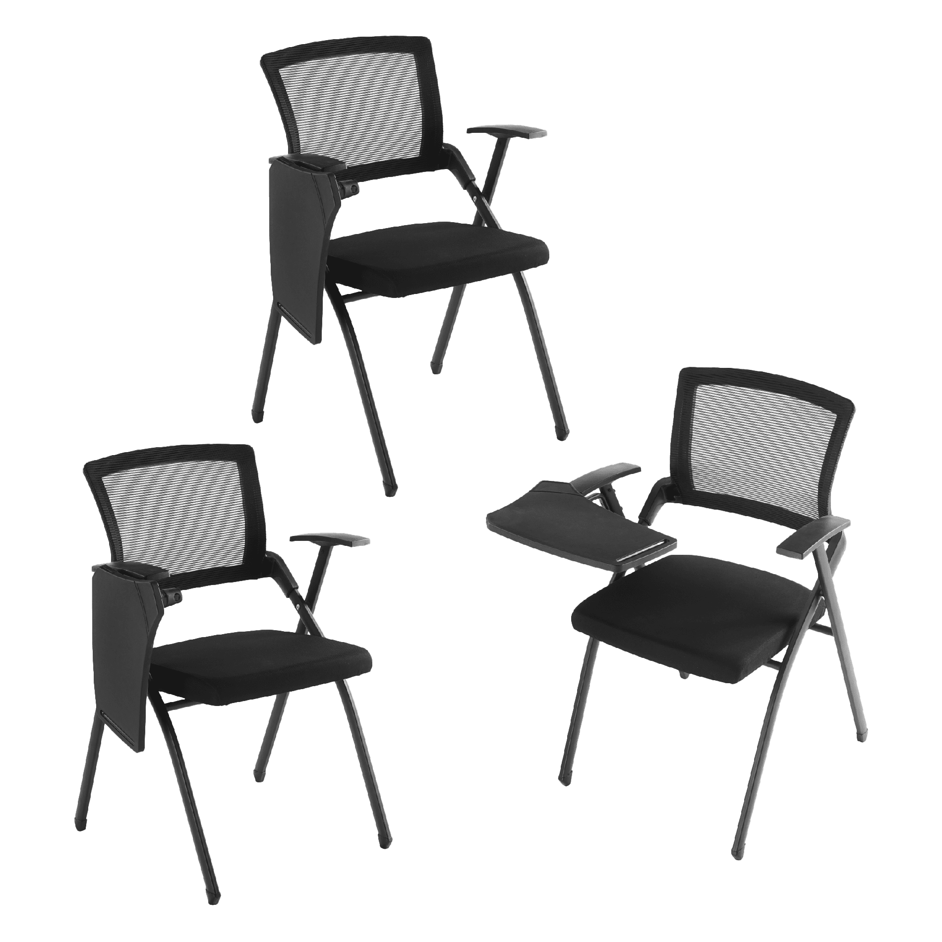 Set De 3 Sillas Universitarias Con Pupitre Ergo3-810 Relan