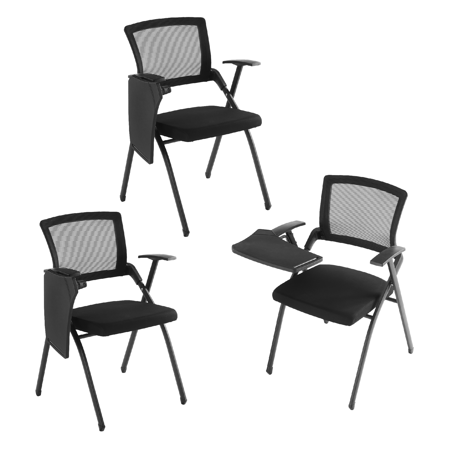 Set De 3 Sillas Universitarias Con Pupitre Ergo3-810 Relan