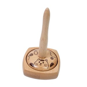Bothyi - Soporte Para Ovillos De Hilo Soporte De Madera Para Ovillos De Hilo Para Tejer A Crochet Bordado Gato