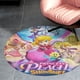 thumbnail image 4 of Princesa Peach Alfombra Redonda de Felpa Coral, Antideslizante, No Desprende Pelusas, Lavable y Duradera para Salón, Dormitorio y Habitación de Niños 60cm, 4 of 6