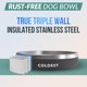 thumbnail image 3 of Cuenco para perros The Coldest Water de acero inoxidable, 620 ml, color negro, 3 of 9